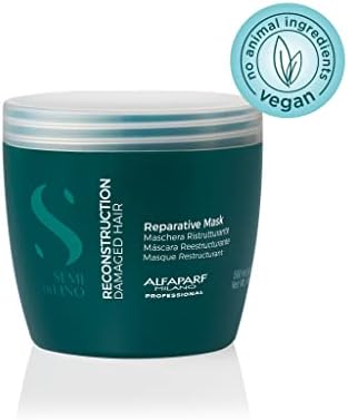 Alfaparf Milano Semi Di Yeniden Yapılandırma Onarıcı Maske - Renk Güvenli Derin Bakım Saç Maskesi - Hasarlı Saç Onarımı - Paraben ve Parafin İçermez - Vegan Formülü (17 oz / 500 ml)