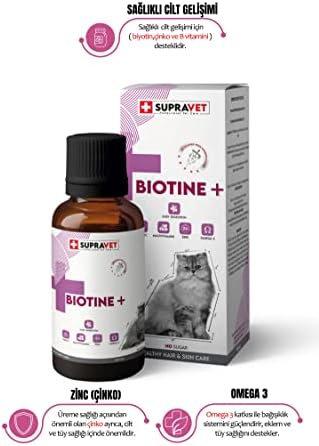 Supravet Biotine Kediler için Tüy Sağlığı Multi Vitamin Damlası 100 ML
