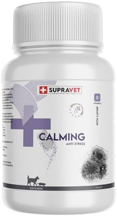 Supravet Kedi ve Köpekler için Sakinleştirici Calming Tablet + VİTAMİN D (75 Tablet)