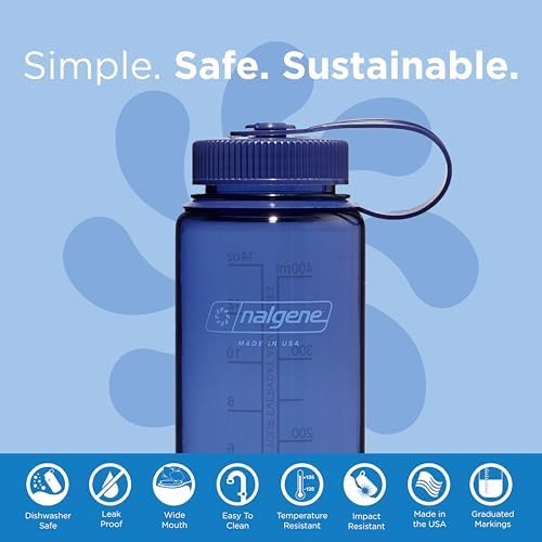 Alternative view of Sustain Tritan BPA İçermeyen Su Şişesi%50 Plastik Atıktan Elde Edilen Malzemeden Üretilmiştir, 473 ml, Geniş Ağız, Kot