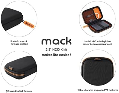 Alternative view of MACK MCC-4008 2.5 Hard Disk Kılıfı Siyah Turuncu