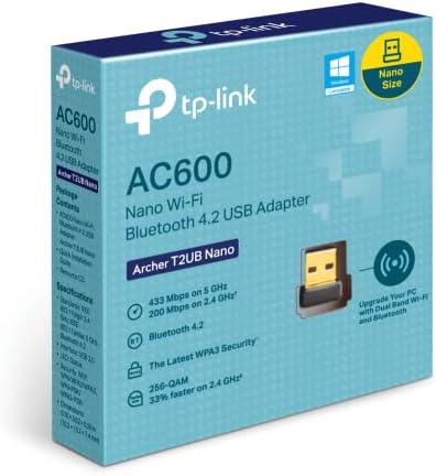Alternative view of Archer T2UB, AC600 Wi-Fi Bluetooth 4.2 USB Adaptör