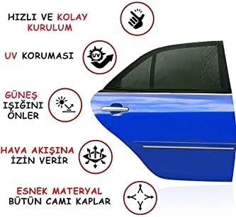 Alternative view of Oto Yan Cam Güneşlik Anne Bebek Emzirme Araba Kapı Camı Perdesi Çocuk Koruyucu Araba Sineklik Örtüsü Güneşlik 2 Adet