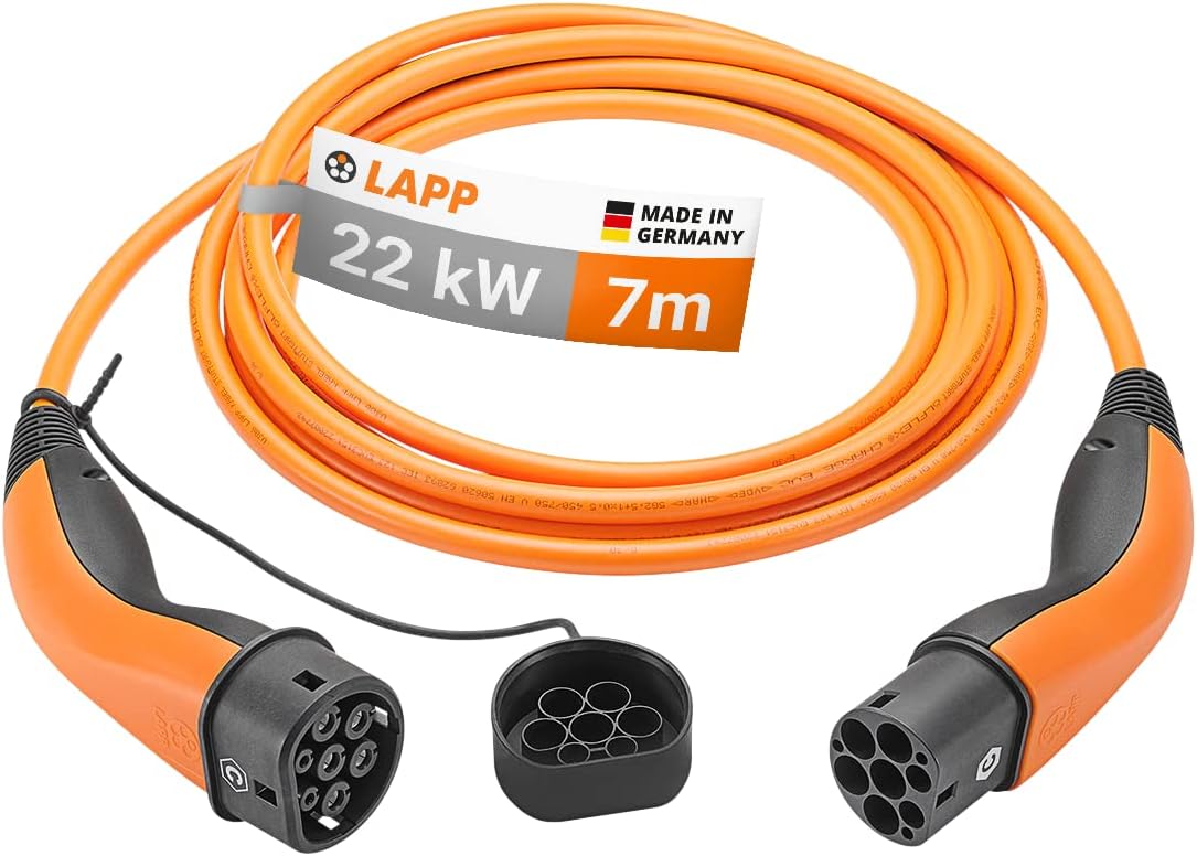Alternative view of Lapp Elektrikli Araç 22 Kw, 32A, Üç Fazlı, Mod3, 7m Tip2 Şarj Kablosu - Tüm Araçlarla Uyumlu