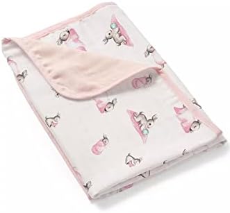 Bébé Lapin Rose Çift Kat Müslin Battaniye%100 Pamuk
