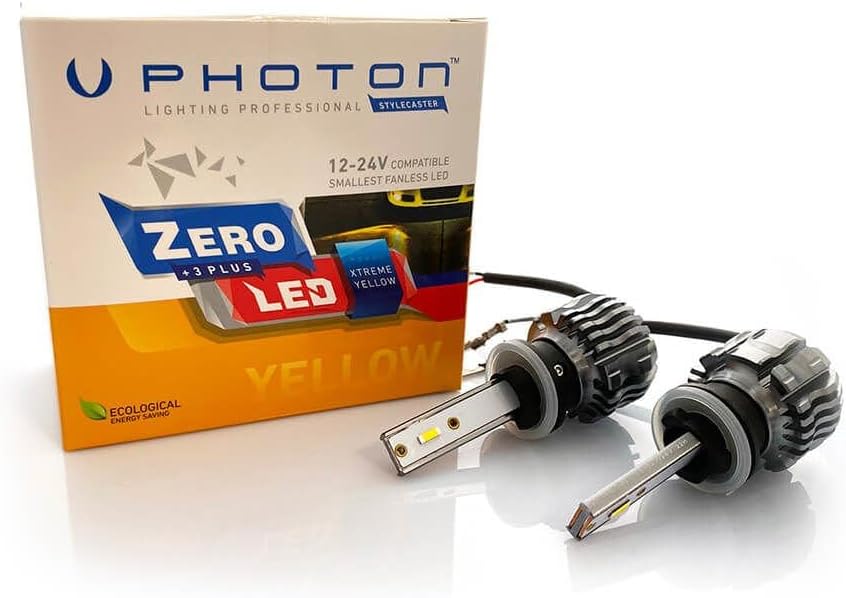 PHOTON Ampul Zero H27 12V Xtreme Yellow +3 Plus Fansız Led 12V-24V Headlight PHT ZR3728 XY