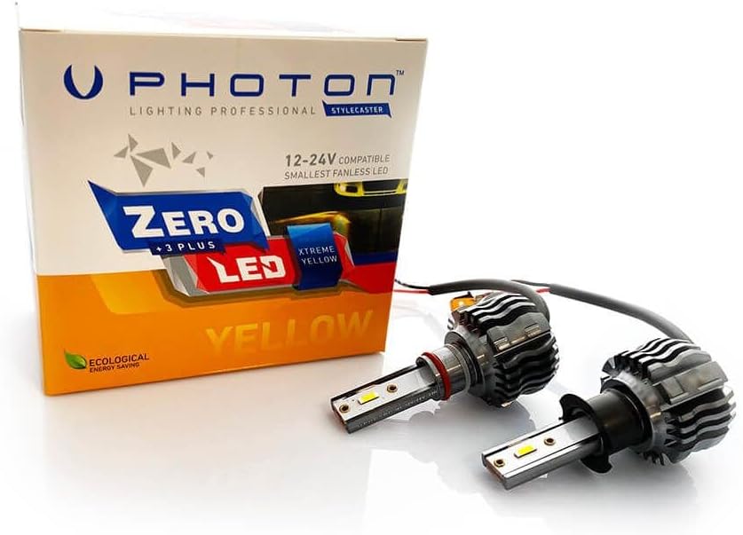 PHOTON Ampul Zero H3 Xtreme Yellow +3 Plus Fansız Led 12V-24V Headlight PHT ZR3723 XY