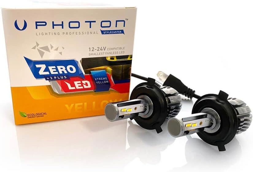 PHOTON Ampul Zero H4 Xtreme Yellow +3 Plus Fansız Led 12V-24V Headlight PHT ZR3724 XY
