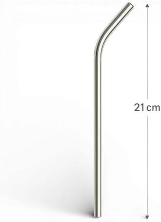 Alternative view of 5 Parça Paslanmaz Çelik Pipet Seti - Tekrar Kullanılabilir Metal Meşrubat Pipeti ve Temizleme Fırçası | Çevre Dostu, Düz ve Eğik Pipetler
