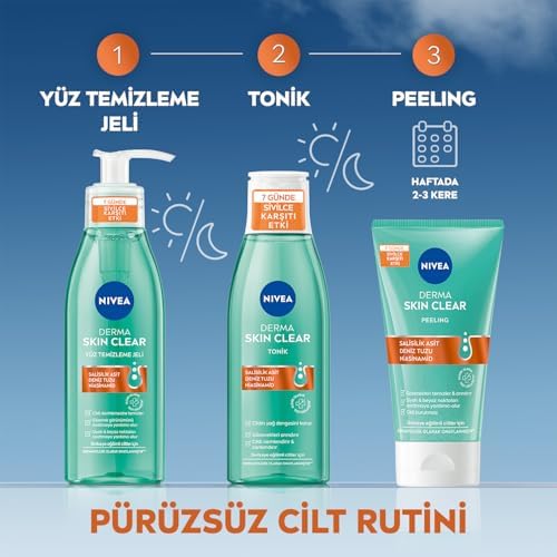 Alternative view of Derma Skin Clear Sivilce Karşıtı Yüz Temizleyici Peeling 150ml, Gözenek Arındırıcı,Siyah Nokta Azaltır,Salisilik Asit,Deniz Tuzu, Niasinamid