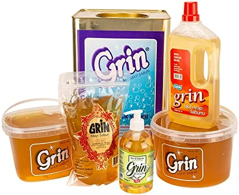 alavan GRİN Ekolojik Arap Sabunu, 16 Kg Organik Jel Sabun, Ayçiçeği Yağı Özlü Doğal Sıvı Sabun (TENEKE)