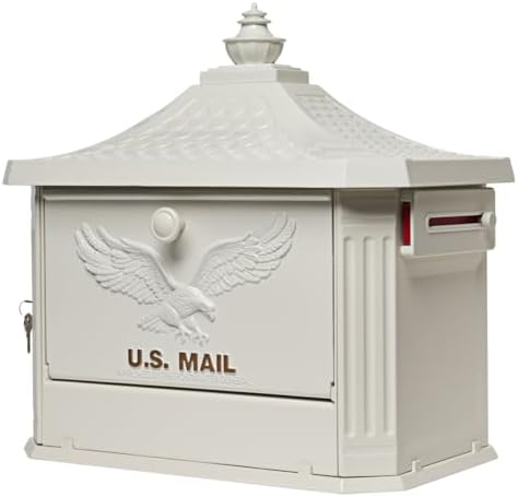Alternative view of Mailboxes Hamilton Cast Alüminyum Post-Mount Posta Kutusu, HM200WAM, Beyaz