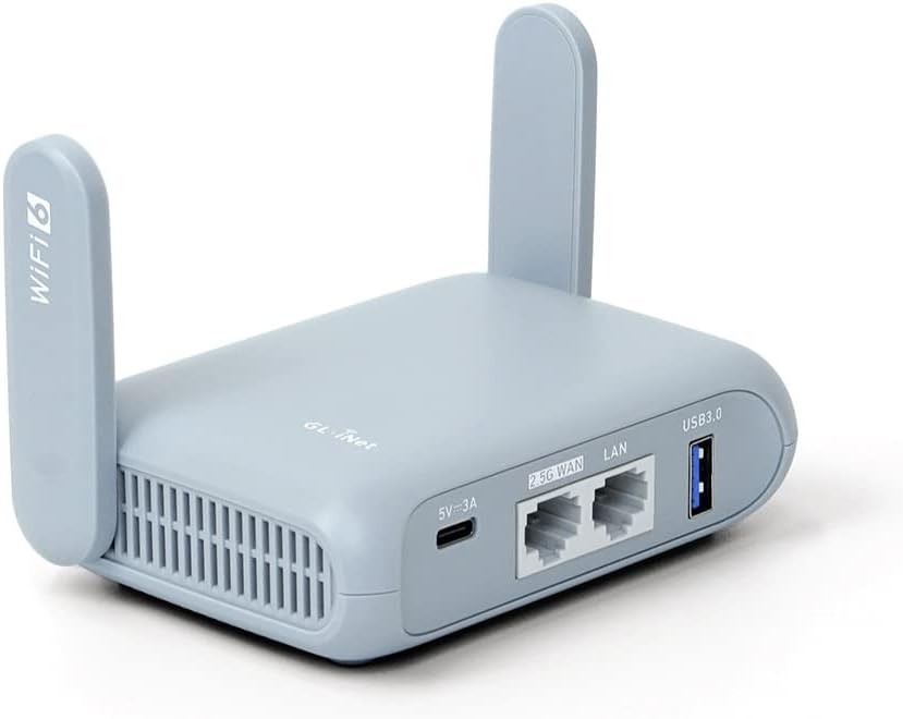 Alternative view of GL.iNet GL-MT3000 (Beryl AX) Cep Boyutunda WiFi 6 Kablosuz Seyahat Gigabit Yönlendiricisi - OpenVPN, Wireguard, Captive Portal, Repeater, Extender, Cybersecurity, Tethering Zip