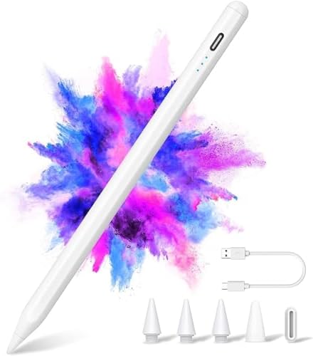 XIRON iPad 2018-2024 için Stylus Kalem, Hızlı Şarj/Avuç İçi Reddetme/Eğme İşlevi, iPad Pro 11"/12.9"/13" 2024 M4, iPad 10. nesil/9. nesil-6. nesil, Air 5/4/3. nesil/11"& 13" M2, Mini 6/5. nesil.