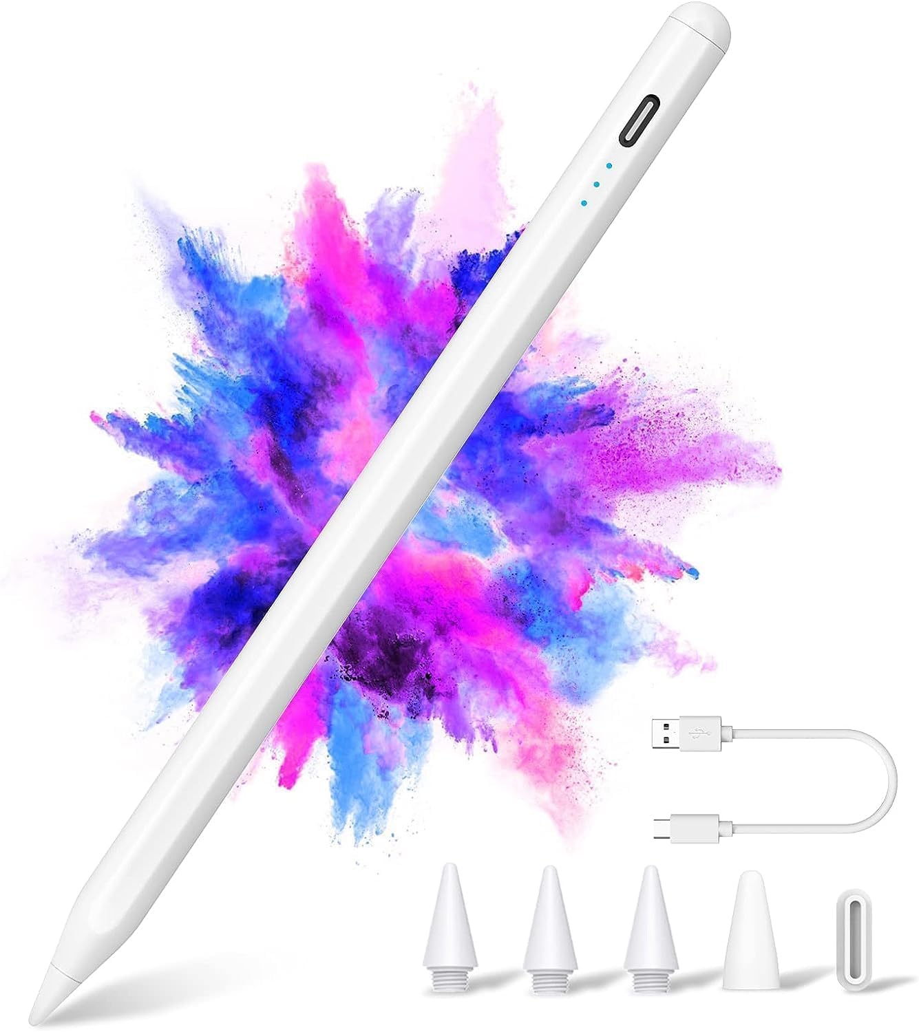 Alternative view of XIRON iPad 2018-2024 için Stylus Kalem, Hızlı Şarj/Avuç İçi Reddetme/Eğme İşlevi, iPad Pro 11"/12.9"/13" 2024 M4, iPad 10. nesil/9. nesil-6. nesil, Air 5/4/3. nesil/11"& 13" M2, Mini 6/5. nesil.