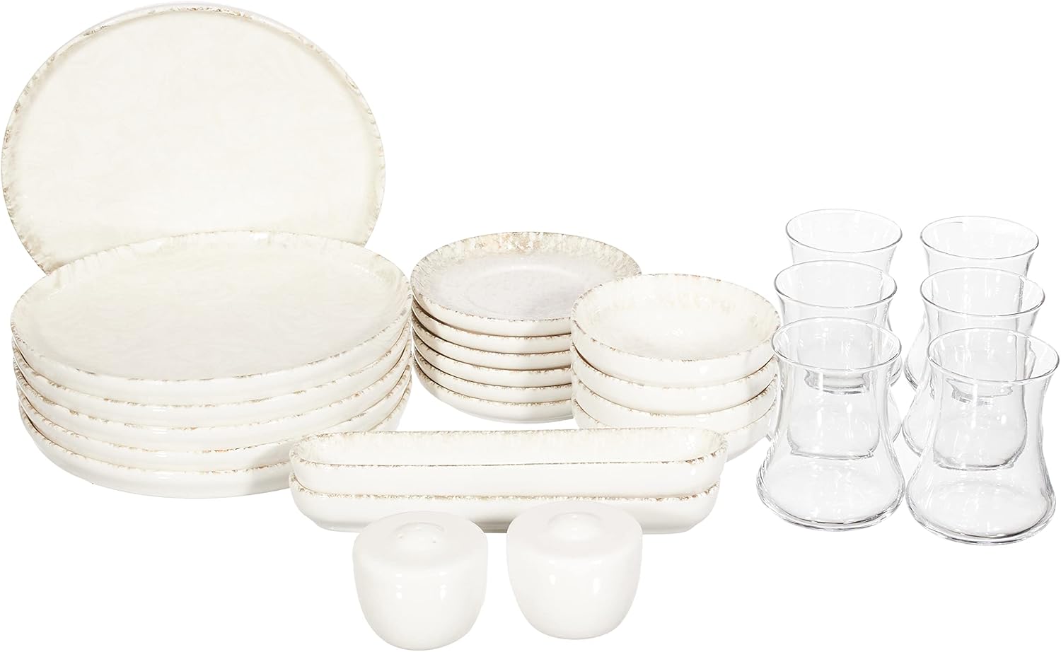 TAÇ Porselen Ethnic Light Kahvaltı Takımı Bej 6 Kişilik