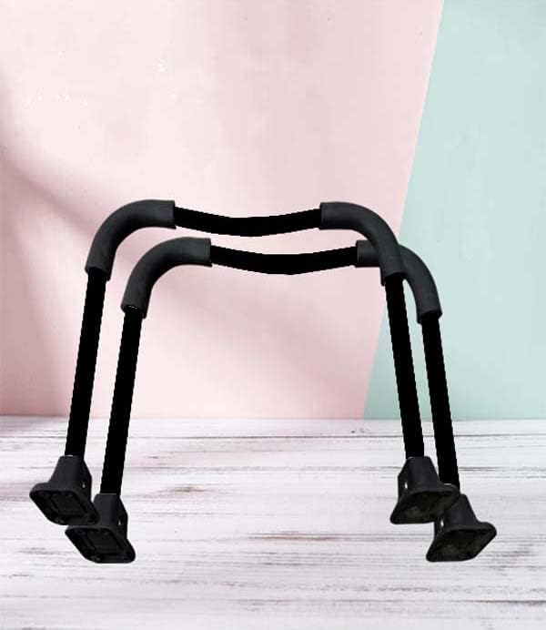 2 Adet Yatak Üstü Sehpa Yedek Metal Ayak Takımı 1 Set Siyah Renk HBH-25cm