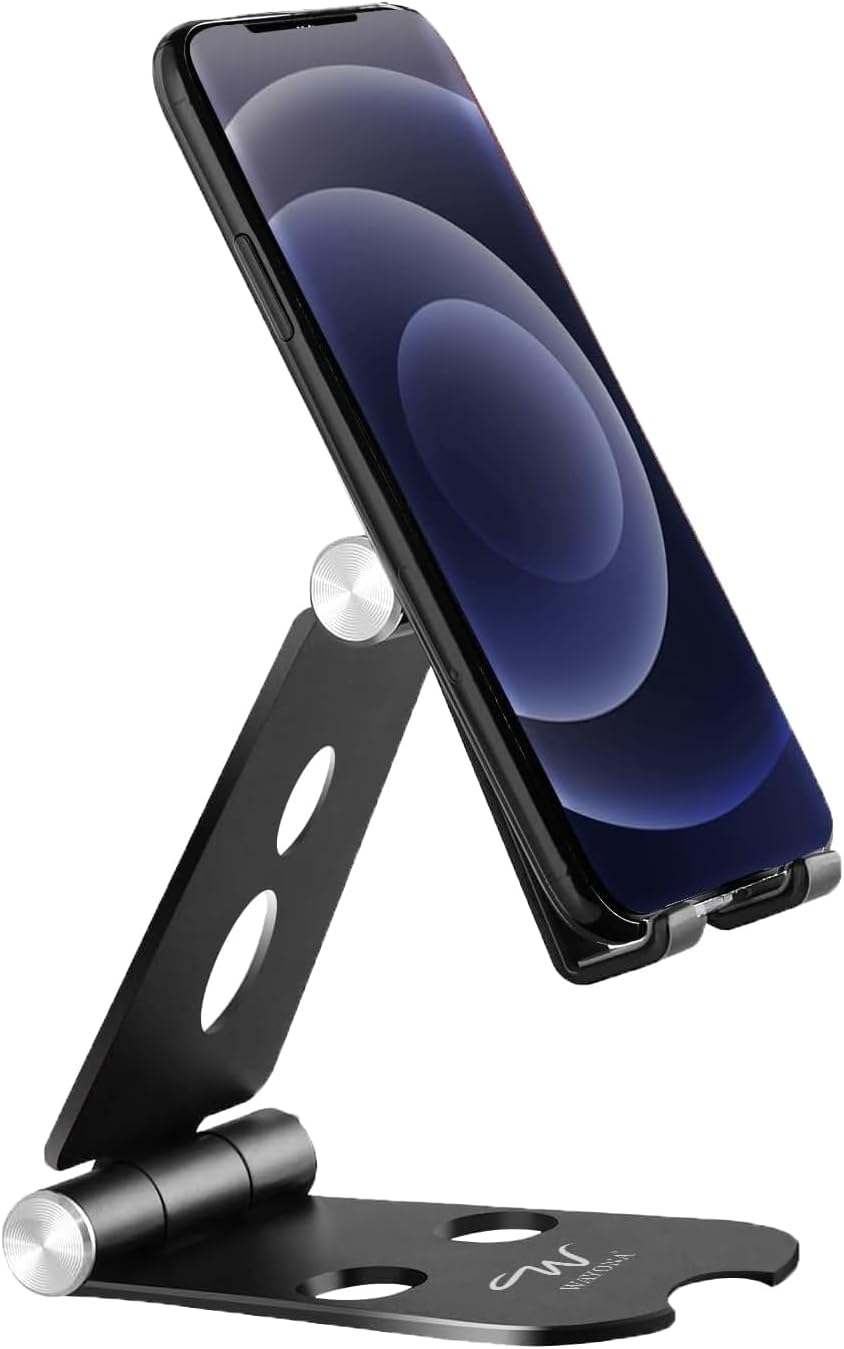 Alternative view of Masaüstü Alüminyum Mobil Stant, Ayarlanabilir Çok Açılı, Katlanabilir/Tutucu Standı, Akıllı Telefonlar, Tabletler Ve Ipad Için, Mobil Stant, Siyah