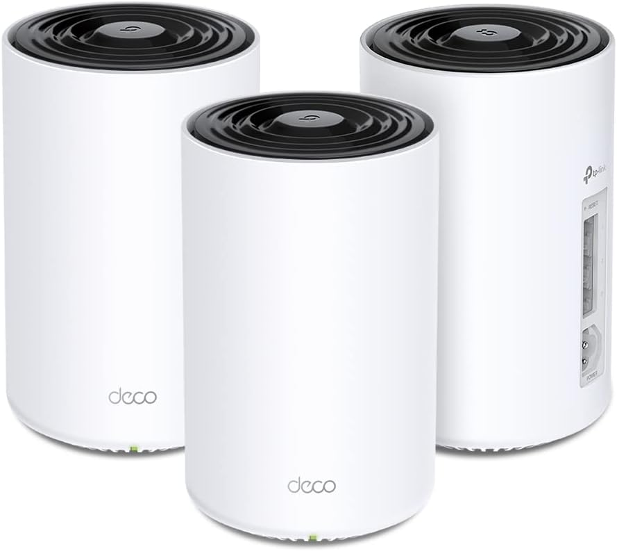 Deco PX50 3-Pack, AX3000 + G1500, 1 GHz CPU, Powerline/Mesh, Yapay Zeka Desteği, Gigabit Portları, 150 Cihaza Kadar Bağlantı, 600 m² 'ye Kadar Kapsama, Powerline Mesh WiFi 6 Sistemi
