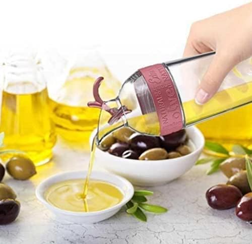 Alternative view of Sızdırmaz Yağdanlık Sosluk Sirke Şişesi 350ml Dekoratif Renkli Ayçiçek Yağı Sıvı Yağ Yağlık Damlatmaz Kapaklı Estetik (Mavi)