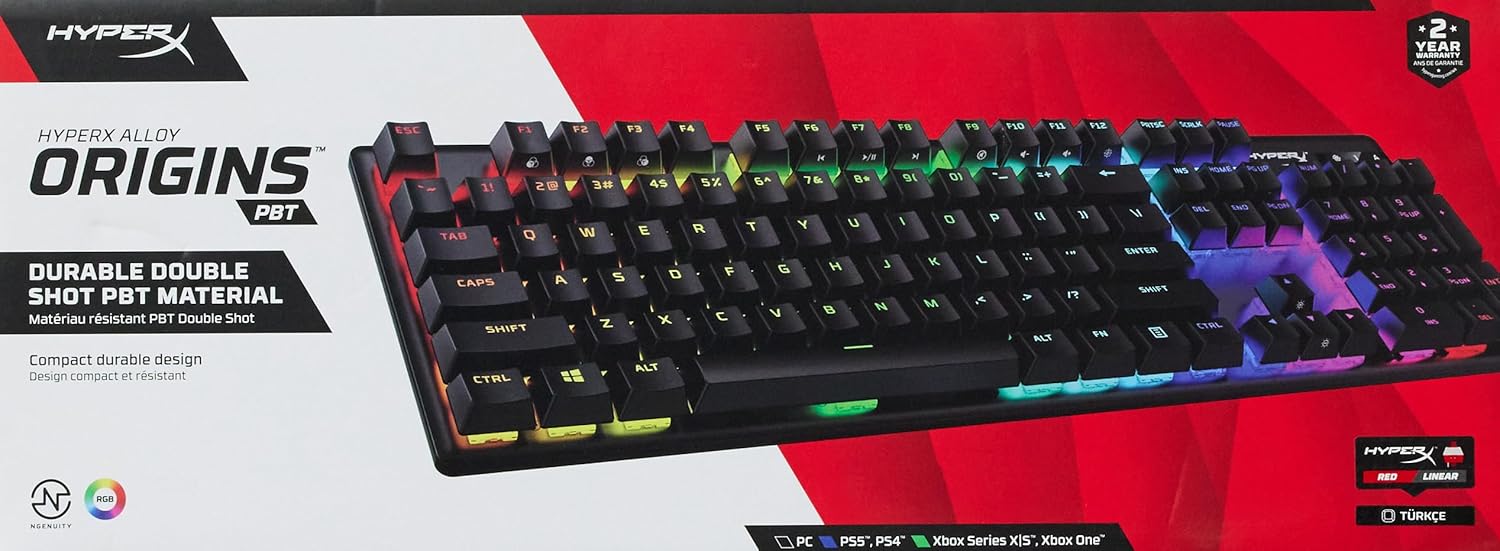 Alternative view of Alloy Origins PBT – Red Switch Klavye TR layout