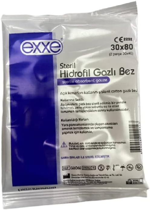 Alternative view of Exxe Steril Hidrofil Gazlı Bez (30x80 Cm 2 Parça) 10 Adet