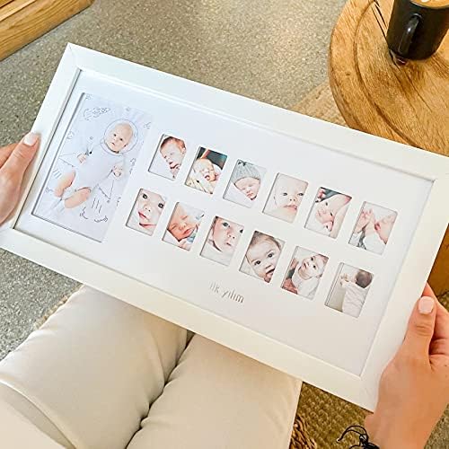 Alternative view of İlk Yılım Fotoğraf Anı Çerçevesi - Dekoratif Bebek Odası 12 Aylık Resim Hatıra Çerçevesi