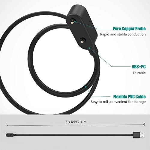 Alternative view of Honor Band 7 ile uyumlu Akıllı Saat için Manyetik Usb Şarj Kablosu Honor Band 7 ile uyumlu Kablo Siyah