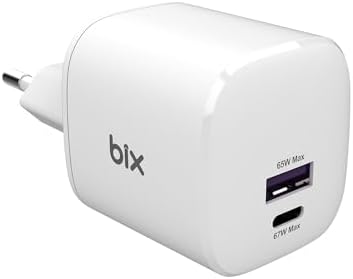Alternative view of Bix SV67 65W GaN USB-A SuperVooc 2.0 + 67W PD Type-C Çift Bağlantı Noktalı Yüksek Hızlı Şarj Cihazı, Oppo Find X2, Reno 6, 5, 4, Realme 8 Pro, GT Neo 2