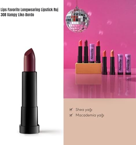 Alternative view of Callista Lips Favorite Longwearing Lipstick Kalıcı Ruj 308 Vampy Like, Bordo