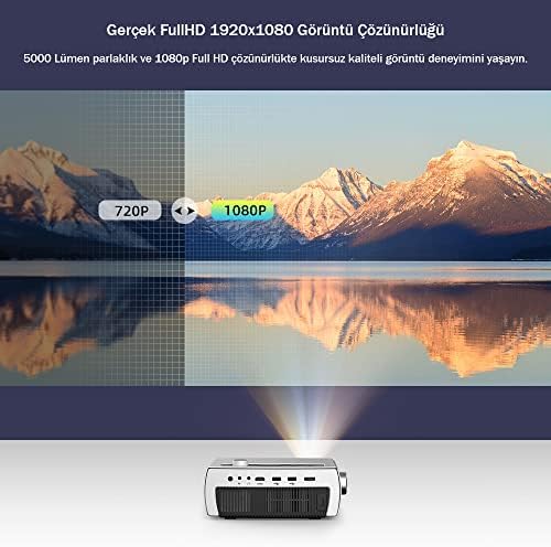 Alternative view of 1920x1080p Full-HD 320 Ansi / 3700 Lümen 5Ghz WiFi Multiscreen Projeksiyon Cihazı
