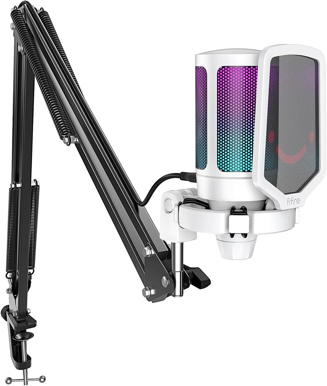 Alternative view of Fifine Ampligame A6T Twitch - Youtuber - Gamer - Tiktok - Yayıncı USB Mikrofon Seti (Beyaz)