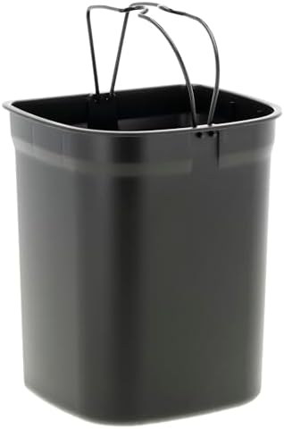 Alternative view of Time banyo için çöp kutusu, küçük kozmetik kovası, kapaklı çöp kutusu, çap 20,8 cm, yükseklik 27,5 cm, kapasite 3 litre, siyah