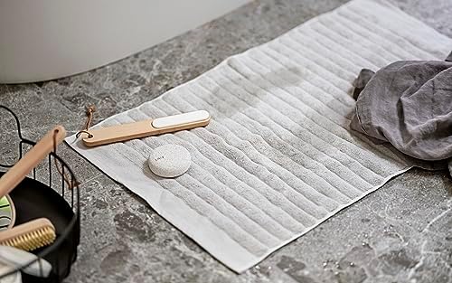 Inu banyo paspası, 80 x 50 cm, banyo halısı, %100 pamuk, yıkanabilir, beyaz
