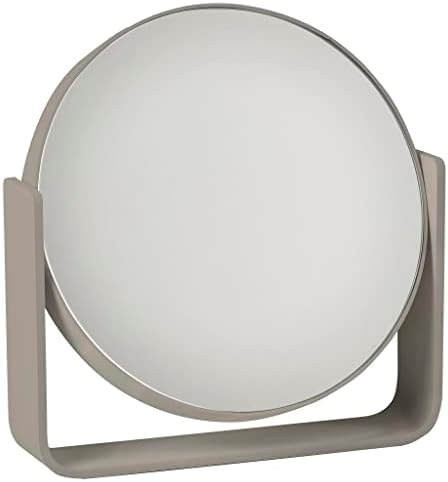 Ume masa aynası, büyütmeli kozmetik aynası, 5 katlı, çap 19 cm, yükseklik 19,5 cm, boz kahverengi