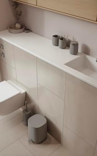 Time diş fırçası kabı, banyo için diş fırçası tutucu, çap 8 cm, yükseklik 9,8 cm, beton