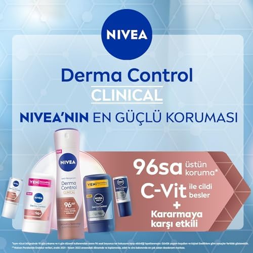 MEN Erkek Roll on Deodorant Derma Control Clinical 50 ml,96 saat üstün koruma,Anti-perspirant,C Vitamini,Ekstra Kuruluk