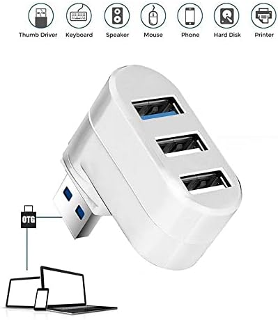 Alternative view of 3 Portlu USB 2.0 Hub Döner Kafalı Splitter Hub Adaptör Beyaz