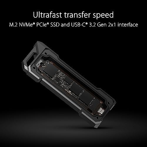 Alternative view of TUF Gaming AS1000 1TB Taşınabilir SSD— Sıvı ve Toz Koruması IP68, MIL-STD-810H, NTI Backup Now EZ software hediyeli - USB3.2 GEN2 Tip-C (10 Gbps), USB-C'den C'ye kablo