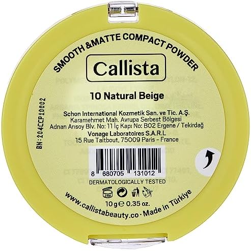 Callista Smooth Compact Powder Mat Görünümlü Pudra 10 Natural