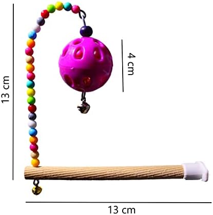 Zilli Toplu Ahşap Kuş Tüneği 13 cm