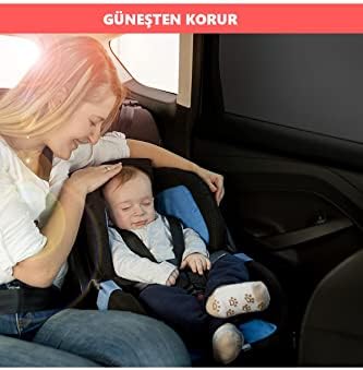 Alternative view of 2 Adet Yan Cam Güneşlik Perdesi Kılıfı Oto Araç Arka Yan Cam Güneşliği Perdesi