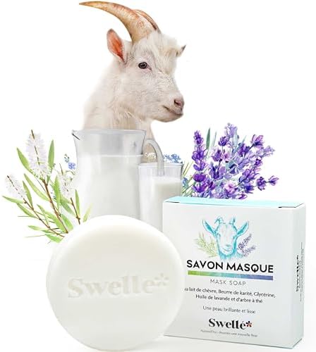 Alternative view of Keçi Sütü Sabunu 110gr Shea Butter Çay Ağacı Lavanta Yüz Maskesi 1 adet Doğal Katı Sabun Vücut Peelingi Yüz, Siyah Nokta Yüz Maskesi, Yüz Bakımı Güzellik Sabunu