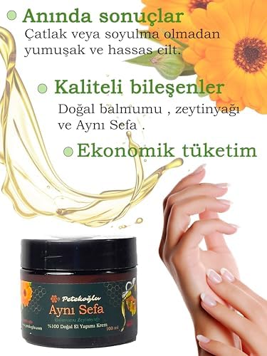 (100ML) El Yapımı Aynısefa Çiçeği Kremi Zeytinyağı Kremi Merhemi Onarıcı Nemlendirici krem