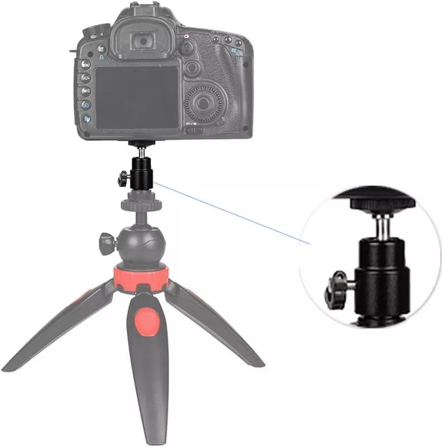 Alternative view of 360° Döner Mafsallı Vida Adaptörü, 1/4" Bağlantı Uyumlu ve Monopod Aksesuarı, Kamera, Akıllı Telefon,, Mikrofon, LED Işık, Video Monitör ile Uyumlu Montaj Parçası
