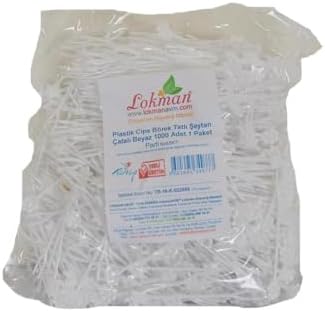Plastik Cips Börek Tatlı Şeytan Çatalı Beyaz 1000 Adet 1 Paket