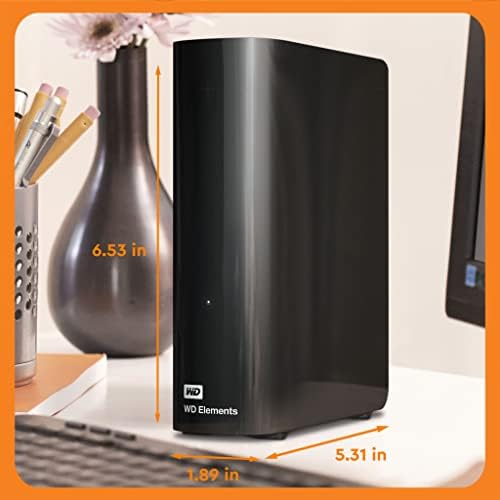 WD masaüstü bellek 22 TB (masaüstü bellek USB 3.0 uyumlu, fotoğraf, müzik, video ve diğer tüm dosyalar için ek bellek, darbeye dayanıklı), mekanik sabit disk, siyah