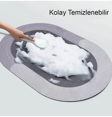 Alternative view of Sihirli Su Emici Banyo Paspası Kaymaz Tabanlı Abdest Paspası