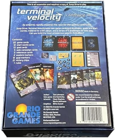 Alternative view of Rio Grande Games Jump Drive: Terminal Hız Genişletmesi - Galaxy Race Card Jump Drive Base Game için bir Genişleme - Galaxy Race Card Oyunları, 1-5 Oyuncu, 30 Dakika Oynama Süresi