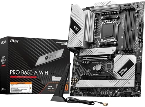 MSI PRO B650-A WIFI AM5 DDR5 7600MHZ(OC) HDMI DP 3x M.2 USB 20 Gbps 2.5G LAN WI-FI 6E ATX